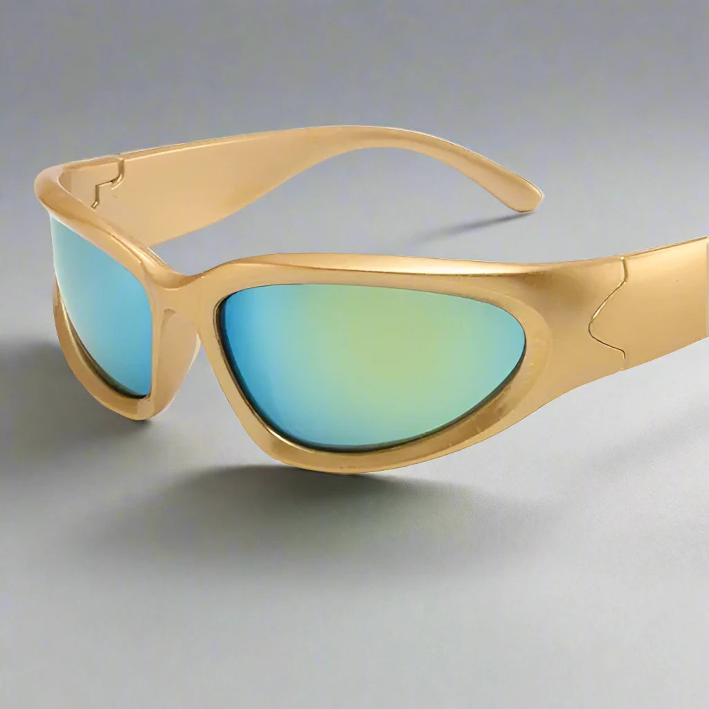 gold ninja style sunglasses