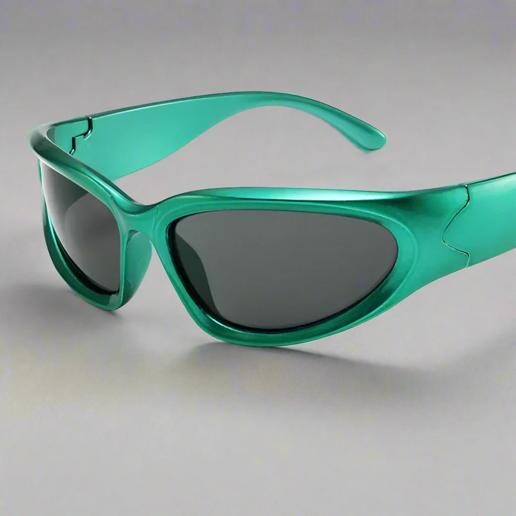 Green Ninja Style Sunglasses