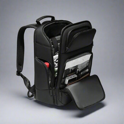 NightRunner Backpack showing different compartments 