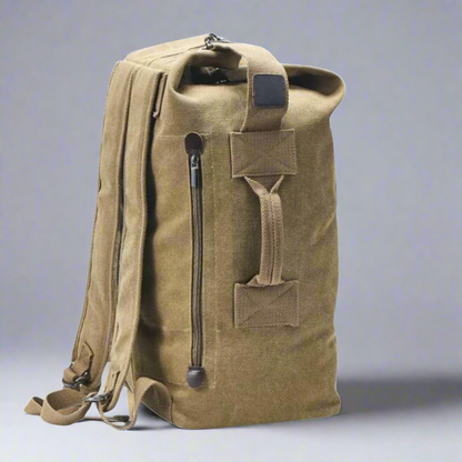 Khaki Scout Canvas Backpack - XL Size. 