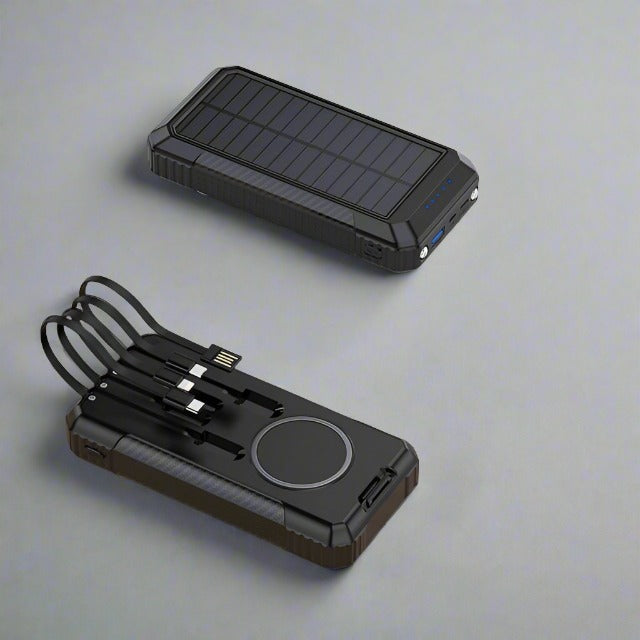 Survivor Solar Charger from front and back.