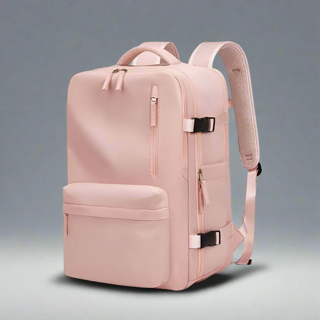 Traveller. Backpack Displayed in Pink Color