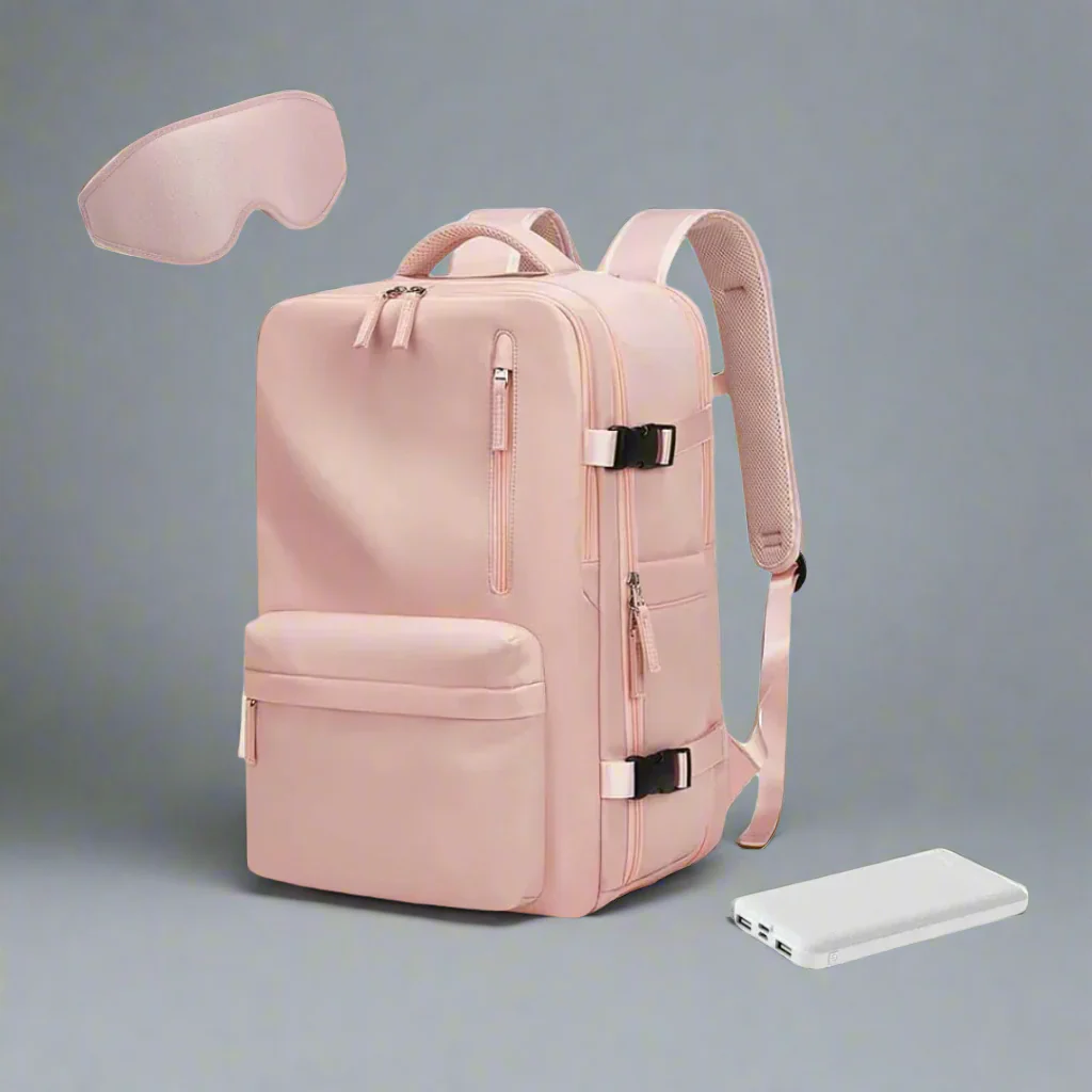 🦩 Zen Flamingo Kit (Backpack + 10,000 mAh Power Bank + Sleep Mask)